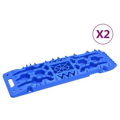 vidaXL Planches de traction 2 pc Bleu 107x31x7 cm Nylon