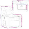 vidaXL Fauteuil inclinable Crème Similicuir