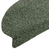vidaXL Tapis d'escalier autocollants 10 pièces 65 x 21 x 4 cm Vert Demi-rond Grand