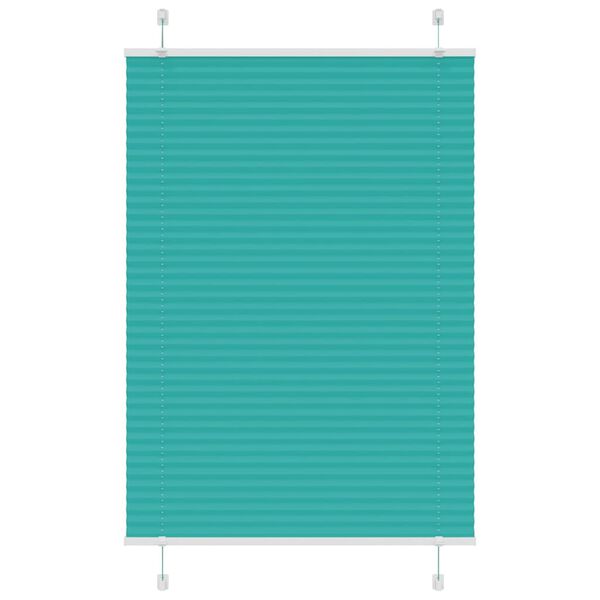 vidaXL Store pliss&eacute; vert p&eacute;trole 85x150 cm largeur du tissu 84,4 cm