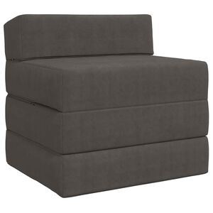 vidaXL Canap&eacute;-lit pliable Gris fonc&eacute; 200 x 70 x 15 cm