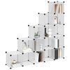 vidaXL Cubes de rangement 15 pcs Transparent PP