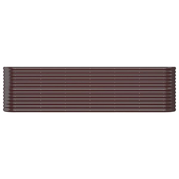 vidaXL Lit surélevé de jardin Acier galvanisé marron