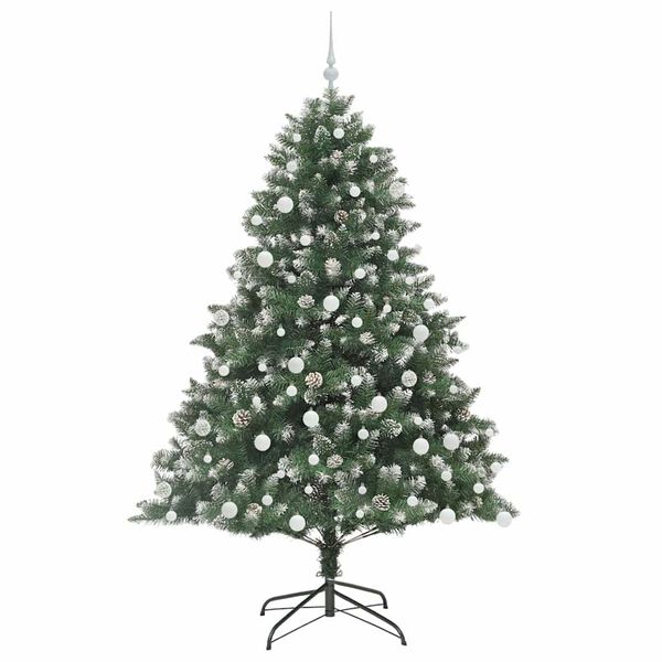 vidaXL Sapin de Noël artificiel avec 300 LED Vert 126 x 126 x 180 cm