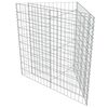 vidaXL Lit sur&eacute;lev&eacute; &agrave; gabion Acier galvanis&eacute; 75x75x50 cm