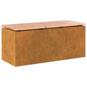 vidaXL Banc de jardin Rouill&eacute; 100 x 40 x 43 cm