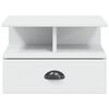 vidaXL Cabinet de chevet Hill Blanc 40 x 31 x 27 cm Pin massif