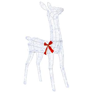 vidaXL Renne de No&euml;l 3D LOVIISA 110 LED Blanc froid 70 x 26 x 100 cm