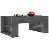 vidaXL Table basse gris brillant 100x60x42 cm bois d'ingénierie