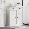 vidaXL Armoire de salle de bain avec porte VIGO Blanc et Blanc Antique
