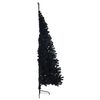 vidaXL Sapin de No&euml;l artificiel pr&eacute;-&eacute;clair&eacute; Noir 240 cm PVC