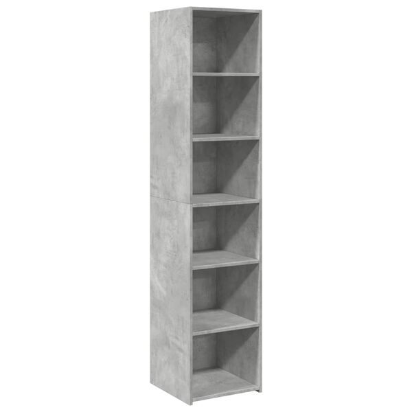 vidaXL Buffet haut gris b&eacute;ton 40x41x185 cm bois d'ing&eacute;nierie
