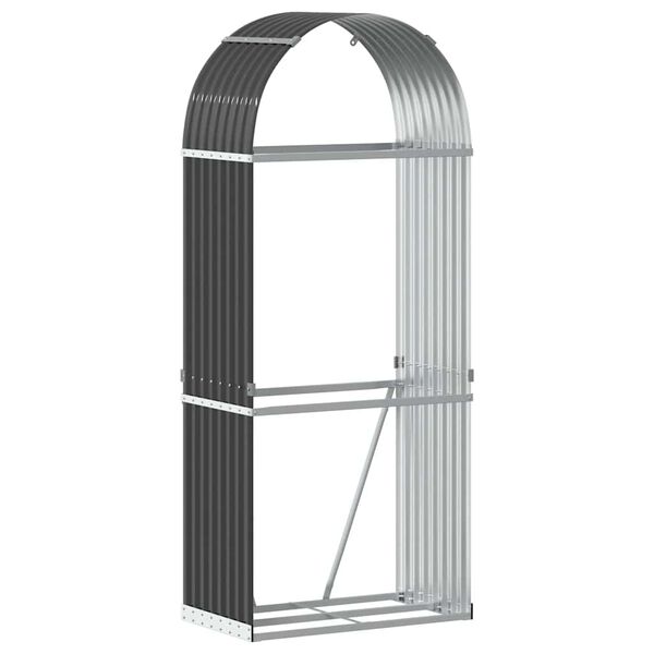 vidaXL Porte-b&ucirc;ches Anthracite 80x45x190 cm Acier galvanis&eacute;