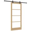 vidaXL Porte coulissante ORKDAL Naturel et Noir 93 x 211 cm