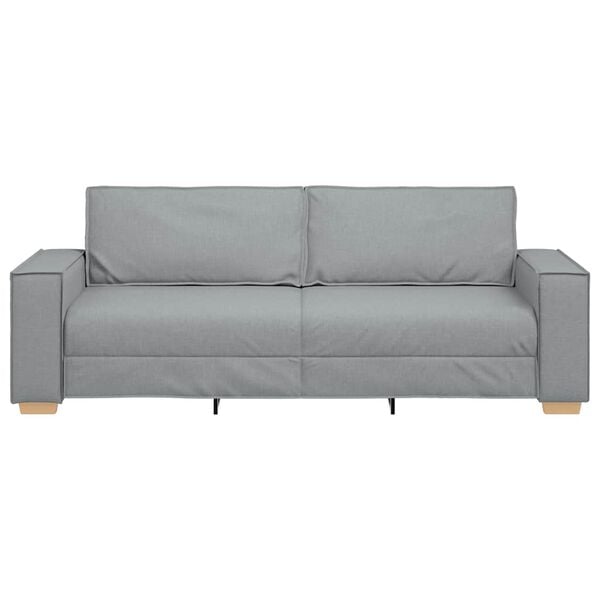 vidaXL Canap&eacute; 3 places Gris clair 180 cm Tissu