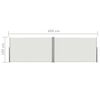 vidaXL Auvent latéral rétractable 180x600 cm Crème