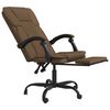vidaXL Fauteuil inclinable de bureau Marron Tissu