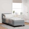 vidaXL Lit &agrave; ressorts avec matelas Gris clair 200 x 80 cm Polyester