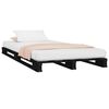 vidaXL Lit de palette sans matelas noir bois massif