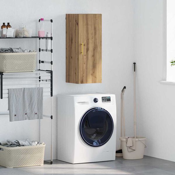 vidaXL Meuble mural Ch&ecirc;ne artisanal 34,5 x 34 x 90 cm