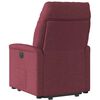vidaXL Fauteuil inclinable &eacute;lectrique rouge bordeaux tissu