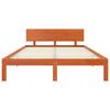 vidaXL Cadre de lit Cire marron 140 x 190 cm Bois de pin massif