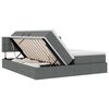 vidaXL Lit de Rangement Gris fonc&eacute; 200 x 200 cm Cuir synth&eacute;tique