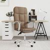 vidaXL Fauteuil inclinable de bureau Marron Tissu