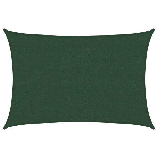 vidaXL Voile d'ombrage 160 g/m&sup2; Vert fonc&eacute; 4x5 m PEHD