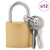vidaXL U Lock avec Cl&eacute;s 12 pcs Laiton Fer