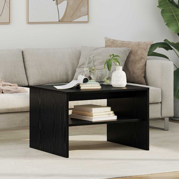 vidaXL Table basse Ch&ecirc;ne noir 60 x 50 x 40 cm Bois d'ing&eacute;nierie