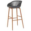 vidaXL Chaises de bar lot de 4 gris