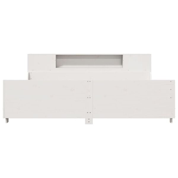 vidaXL Cadre de lit sans matelas blanc 200x200 cm bois massif de pin