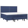 vidaXL Sommier &agrave; lattes de lit avec matelas Bleu 200x200 cm Tissu