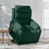 vidaXL Fauteuil inclinable de massage électrique vert foncé velours