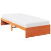 vidaXL Lit de jour avec matelas cire marron 90x200 cm bois pin massif