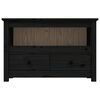 vidaXL Meuble TV Noir 79x35x52 cm Bois de pin massif