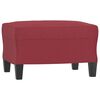 vidaXL Fauteuil avec repose-pied Rouge bordeaux 60 cm Similicuir