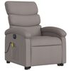 vidaXL Fauteuil inclinable de massage &eacute;lectrique Taupe Tissu