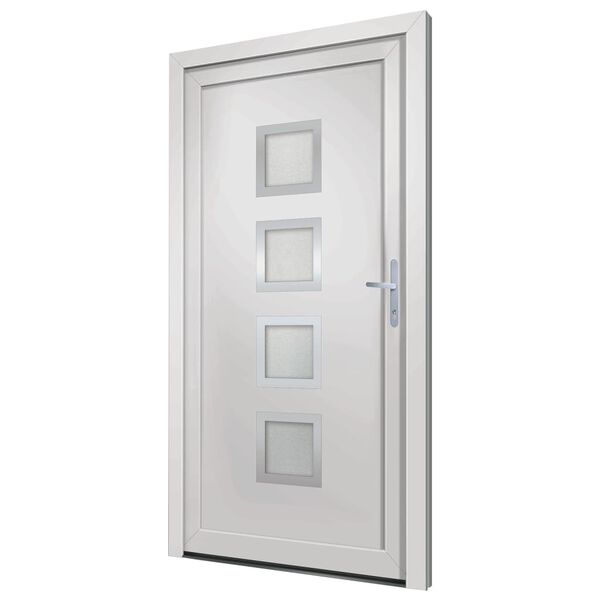vidaXL Porte d'entr&eacute;e Blanc 108x200 cm PVC