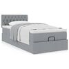 vidaXL Lit ottoman avec matelas gris clair 100x200 cm tissu