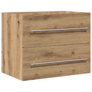 vidaXL Armoire lavabo de salle de bain ch&ecirc;ne artisanal bois ing&eacute;nierie