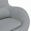 vidaXL Fauteuil &oelig;uf Gris clair 63 x 73 x 90 cm tissu