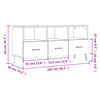 vidaXL Meuble TV blanc 102x36x50 cm bois d'ingénierie