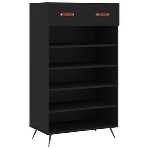 vidaXL Armoire &agrave; chaussures noir 60x35x105 cm bois d'ing&eacute;nierie