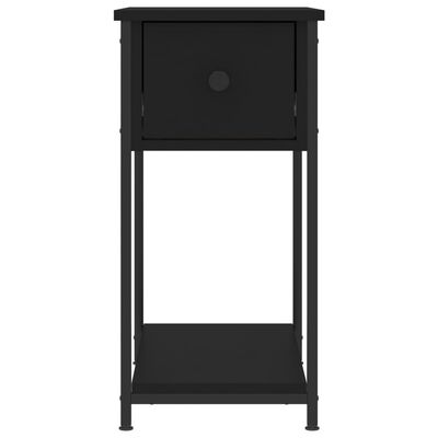 vidaXL Table de chevet noir 30x60x60 cm Bois d’ingénierie