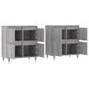 vidaXL Buffets 2 pcs sonoma gris bois d'ing&eacute;nierie