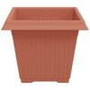 vidaXL Pot de Fleurs Carr&eacute; 24 pcs Rouge brique 38 x 38 x 30 cm