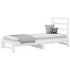 vidaXL Lit coulissant sans matelas blanc 2x(90x190) cm