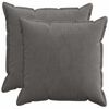vidaXL Housse de coussin 2 pc HOUTEN Gris fonc&eacute; 80 x 80 cm